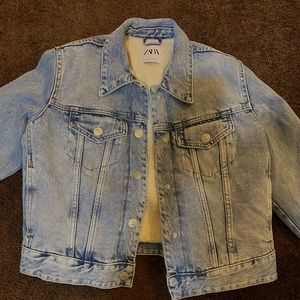 Zara Fleece-Lined Jean Jacket